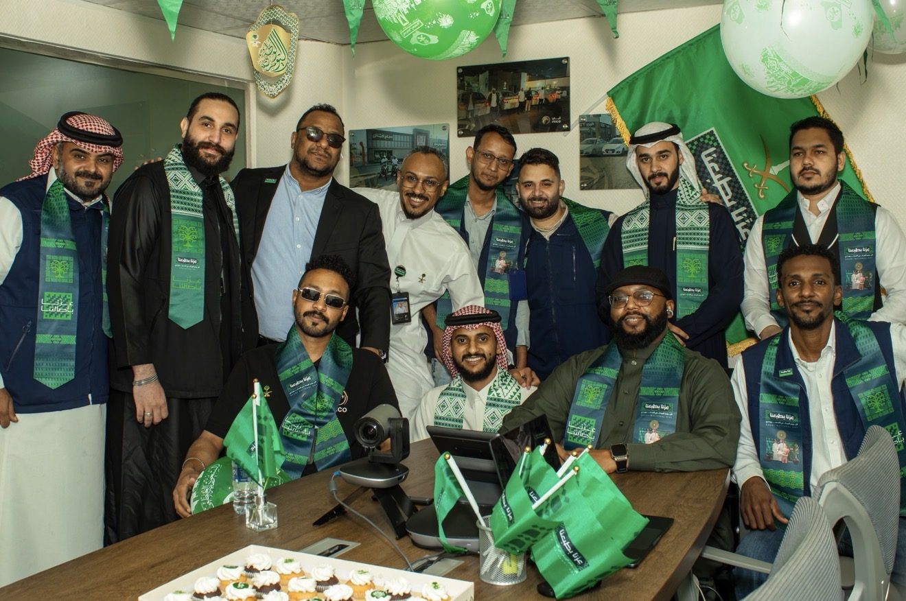 احتفال شركة الصقور الحرة الدولية باليوم الوطني السعودي