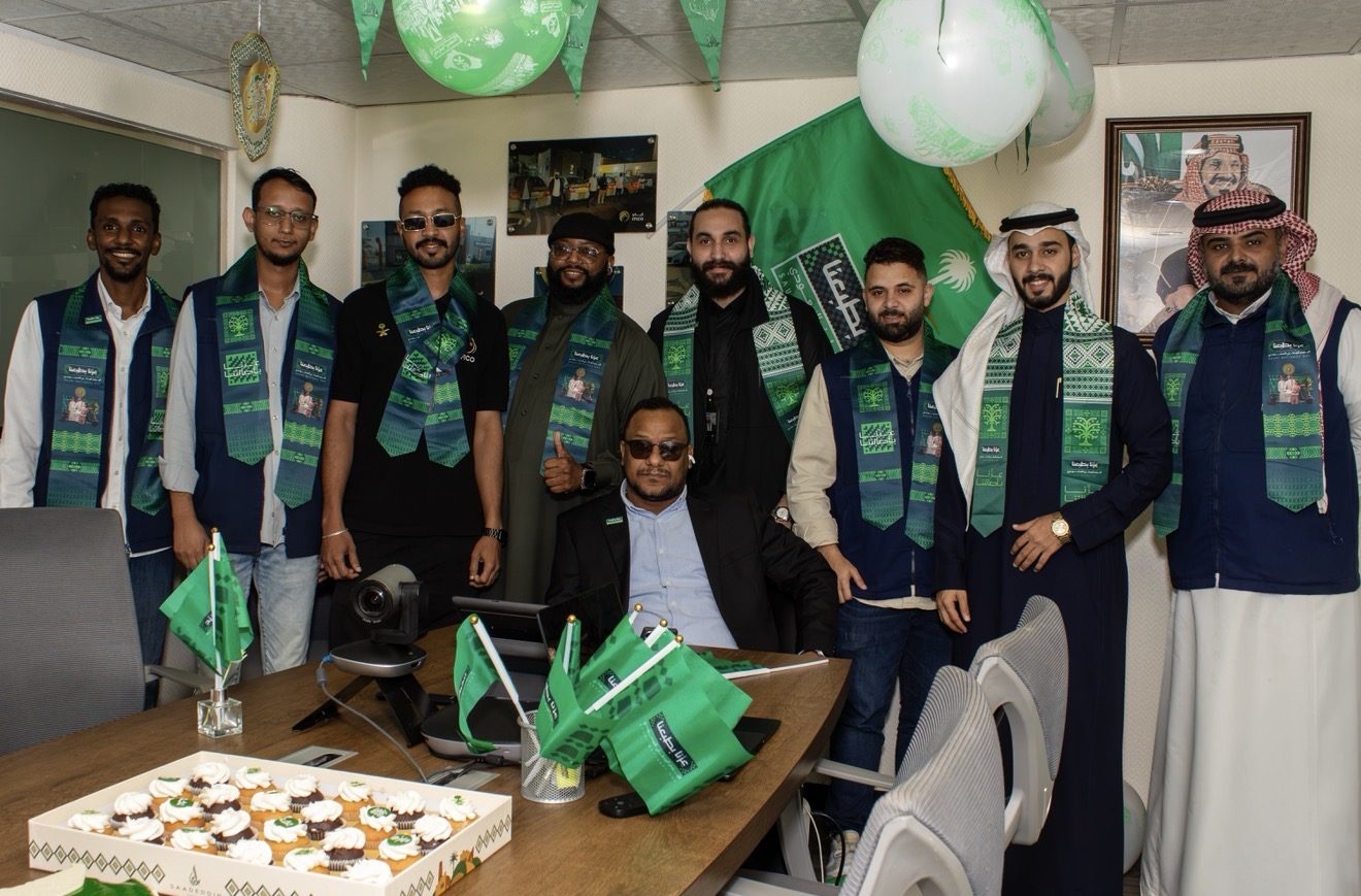 احتفال شركة الصقور الحرة الدولية باليوم الوطني السعودي